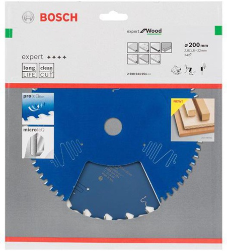 Bosch Kreissägeblatt Expert for Wood D.200mm Bohrung 32mm 24Zähne WZ