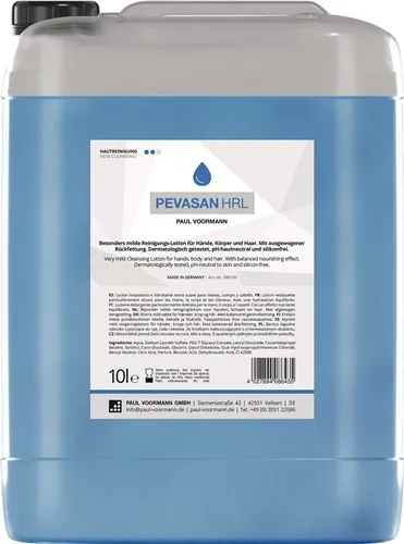 Handreinigung PEVASAN HRL 10l silikonfrei,pH-neutral Kanister PAUL VOORMANN