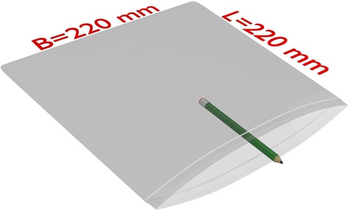 Druckverschlussbeutel Maße 220x310mm Stärke 90µ PE transparent TRANSPAK