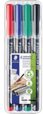 STAEDTLER Folienstift Lumocolor 317 WP4 1mm sortiert 4 St./Pack.