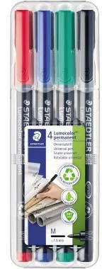 STAEDTLER Folienstift Lumocolor 317 WP4 1mm sortiert 4 St./Pack.