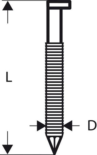 Bosch Streifennagel 2500-tlg.Schaft-D.3,1mm L.90mm 