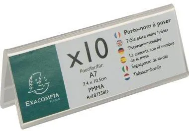 Exacompta Tischnamensschild 87358D PMMA 105x40mm 10St.