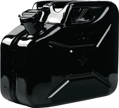Kraftstoffkanister 10l Schwarz RAL 9005 Stahlbl.0,9mm L345xB165xH275mm VALPRO