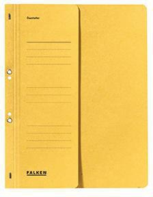 Falken Ösenhefter 80000532 DIN A4 halber Deckel Behördenheftung gelb