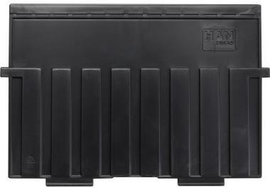 HAN Stützplatte 9025-13 DIN A5 quer Polystyrol schwarz