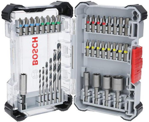 Bosch Bohrer-Bit-Set Extra Hard Metal HSS 35tlg. L.25-105mm PH/PZ/SL/HEX/TH 