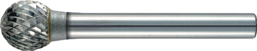 TECWERK Frässtift KUD D.6mm Kopf-L.5mm Schaft-D.3mm HM Verz.Kreuz