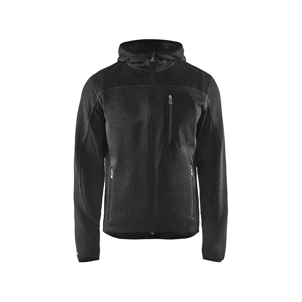 BLAKLÄDER Strick-Softshelljacke grau/schwarz (49302117)