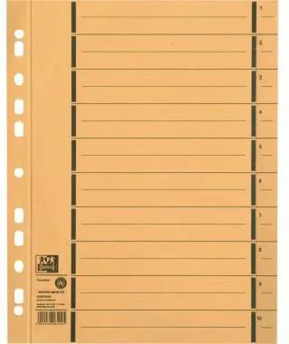 Oxford Trennblatt 400004666 DIN A4 250g Karton gelb 100 St./Pack.