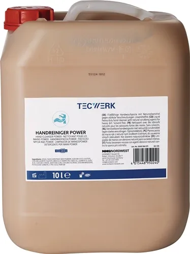 TECWERK Handreiniger Power 10l seifenfrei,lösemittelfrei,parfümiert
