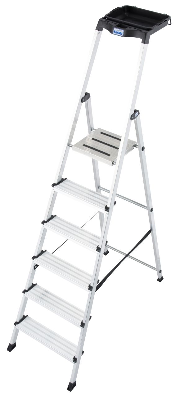 Krause MONTO Secury mit Multi-Grip Stufen-StehLeiter 1x6 Stufen