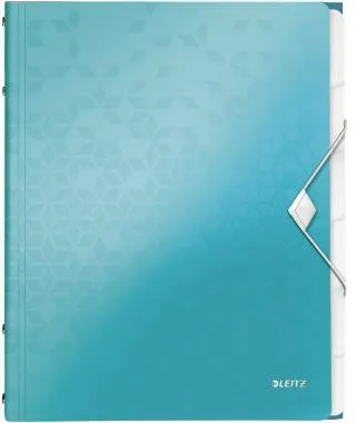 Leitz Ordnungsmappe WOW 46330051 DIN A4 6Fächer PP eisblau