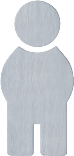 Symbol Mann 710XA.150.1 VA Farb-Nr.XA B.71,5mm H.150mm S.1,5mm HEWI