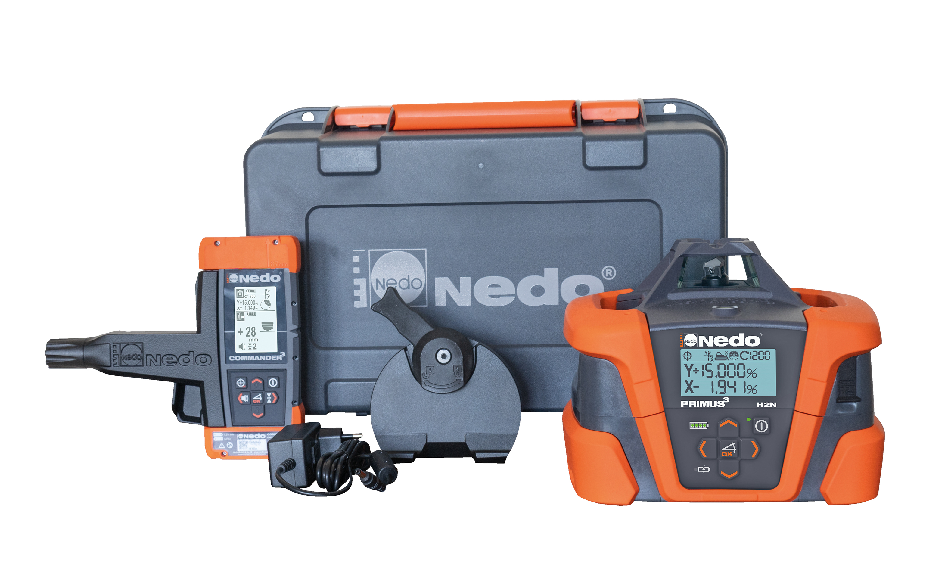 Nedo Rotationslaser PRIMUS 3 H2N / Laserklasse 2 Inkl. COMMANDER 3