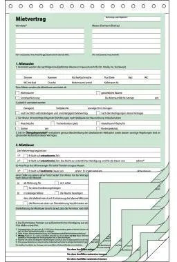 SIGEL Mietvertrag MV480 DIN A4 selbstdurchschreibend 2x3Blatt