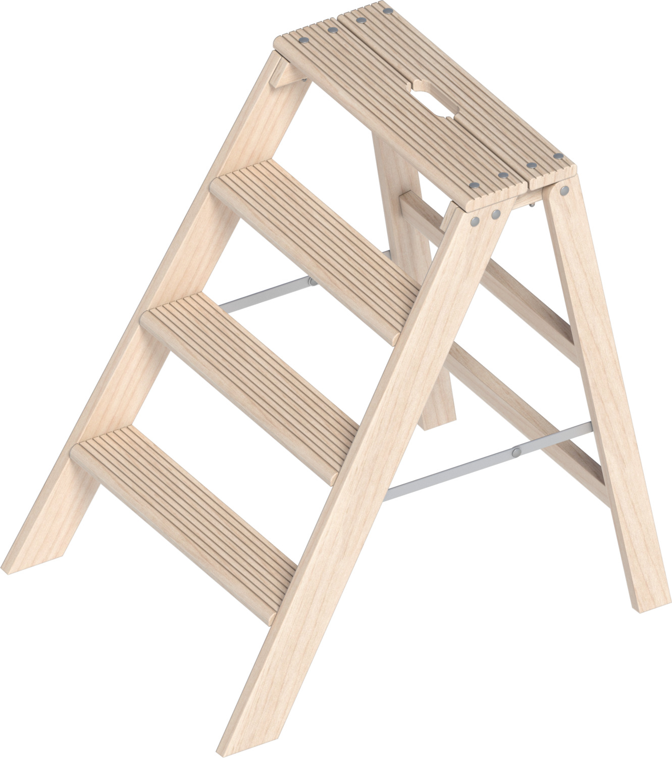 Layher Klappbarer Holzstufentritt 1055 4 Stufen