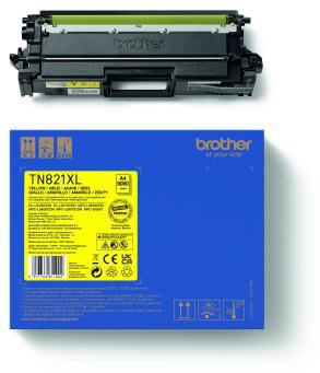 Brother Toner TN821XLY 9.000Seiten gelb