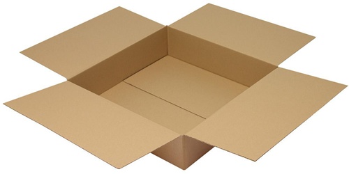 Faltkarton 1-wellig Maße 600x600x150mm Qualität 1.20 B braun TRANSPAK