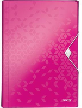 Leitz Fächermappe WOW 45890023 DIN A4 6Fächer PP pink
