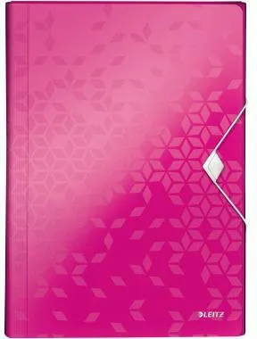 Leitz Fächermappe WOW 45890023 DIN A4 6Fächer PP pink