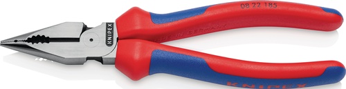 Spitzkombizange L.185mm pol.Comfort-Griff schwarz atram.KNIPEX