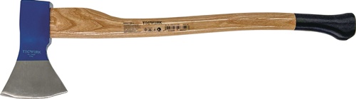 TECWERK Holzaxt Rheinische Form 1400g stahlgeschmiedet Eschenkuhfuß 