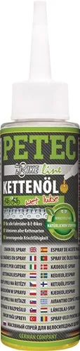 Kettenöl Wet Lube 100ml transp.Tropfflasche PETEC