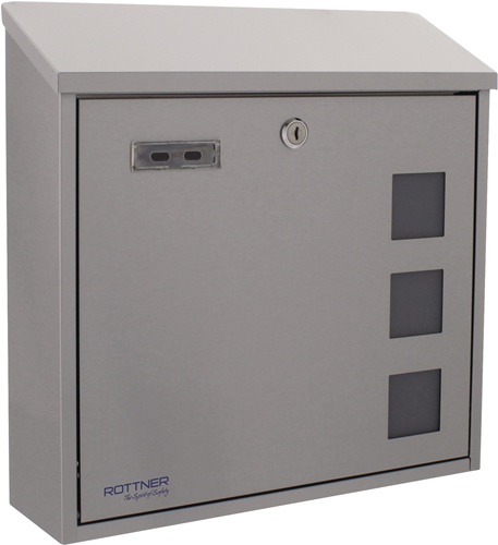 Briefkasten Muro H.360mm B.360mm T.100mm grau VA DIN C4 ROTTNER