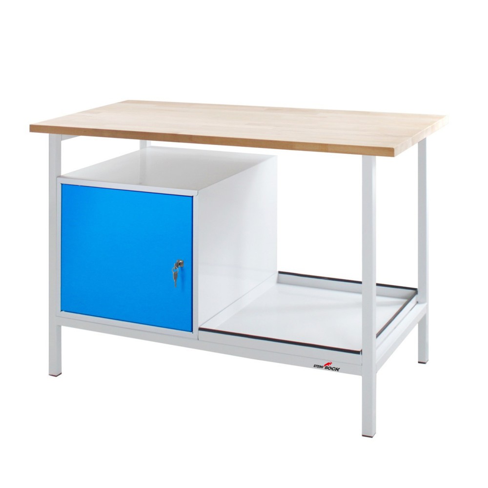 Steinbock® Werkbank Cube, 1 Tür, TK 300 kg, HxBxT 825 x 1.200 x 600 mm