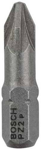 Bosch Schrauberbit Extra-Hart ISO1173 C6.3 PZ 2 L.25mm 1/4Zoll-Außen-6kt 100St.