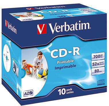 Verbatim CD-R 43325 52x 700MB 80Min. Jewelcase 10 St./Pack.