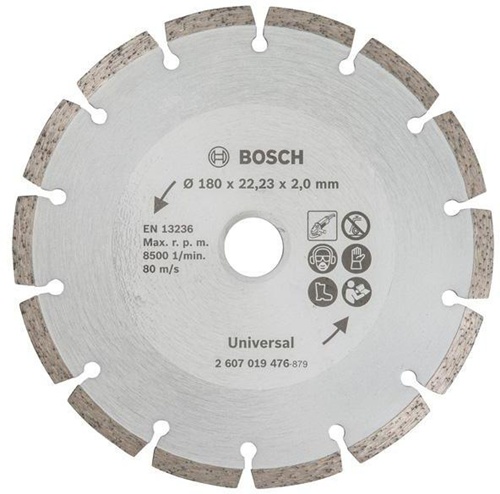 Bosch Diamanttrennscheibe D.180mm Bohrungs-D.22,23mm f.Baumaterial Schnitt-B.2mm