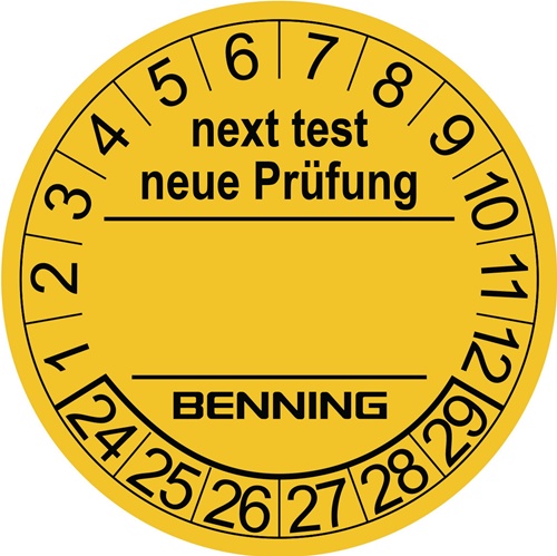 Prüfplaketten D.30mm RL 300St. BENNING