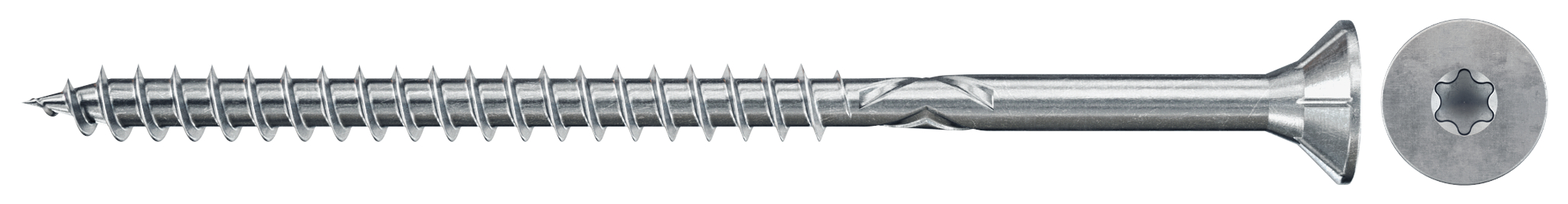 fischer Spanplattenschraube ClassicFast FCF II CTP 4,0 x 70 BC 200 mit Senkkopf, TX-Antrieb und Teilgewinde
