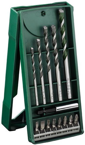Bosch Bohrer-Set Mini-X-Line 14-tlg.Bohrer-D.3/4/5/6/8mmPH1/2/PZ1/2/S0,5x4/S1x6/T20/25
