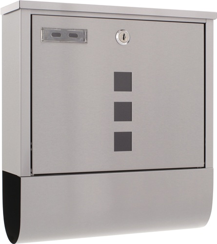 Briefkasten Costa H.305mm B.335mm T.100mm grau VA DIN C4 ROTTNER