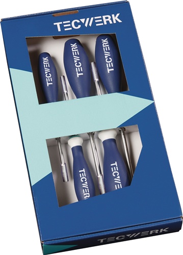 TECWERK Sechskantsteckschlüsselsatz 5-tlg.3-Komponentenheft 