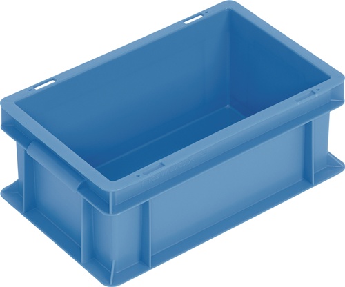 TECWERK Transportbehälter L300xB200xH120mm blau PP Muschelgr.Seitenwände geschl.