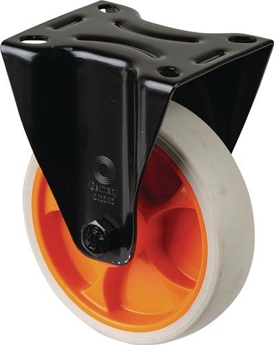 Bockrolle Gummi Platte L104xB80 mm Farbe Rolle hellgrau BS ROLLEN