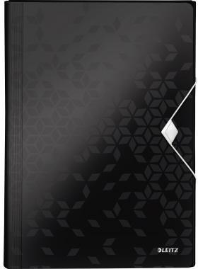 Leitz Fächermappe WOW 45890095 DIN A4 6Fächer PP schwarz
