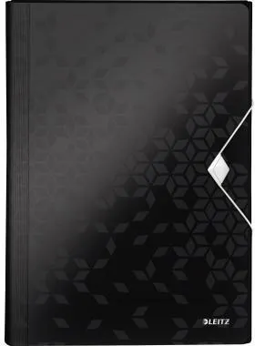 Leitz Fächermappe WOW 45890095 DIN A4 6Fächer PP schwarz