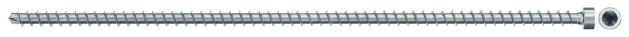 fischer Vollgewindeschraube PowerFull II CHTF 10,0 x 400 BC 25 Zylinderkopf mit Innenstern TX Vollgewinde galvanisch verzinkt, blau passiviert