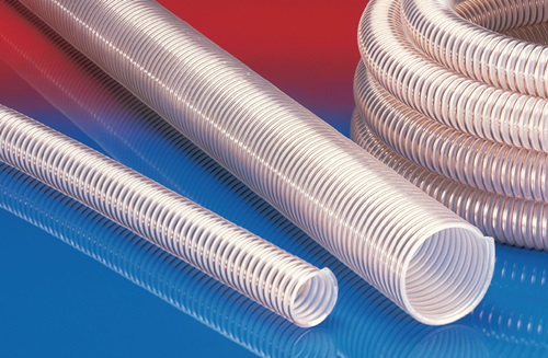 Saug- u.Förderschl.AIRDUC® PUR 356 FOOD ID 50mm AD 61mm L.10m Wandst.5.5mm Rl.