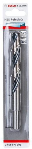 Bosch Metallspiralbohrer PointTeQ DIN388 Arbeits-L.101mm D.12,5mm Typ N