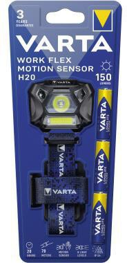 Varta Stirnlampe Work Flex Motion Sensor H20 18648101421 150lm
