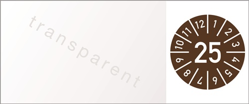 Einjahreskabelprüfplakette B25xL60 mm