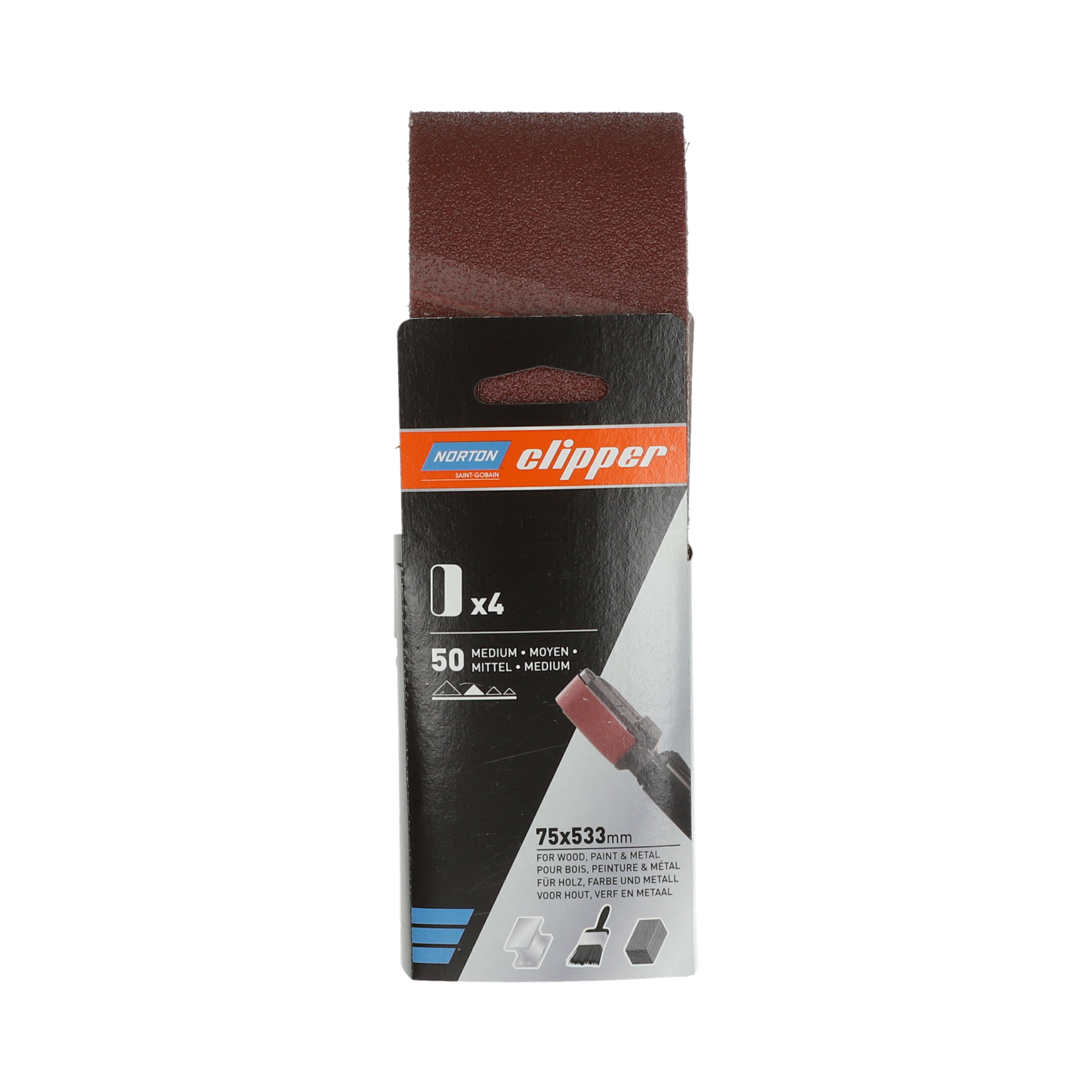 Norton Clipper Schleifbänder Alu-Oxid 75x533 mm