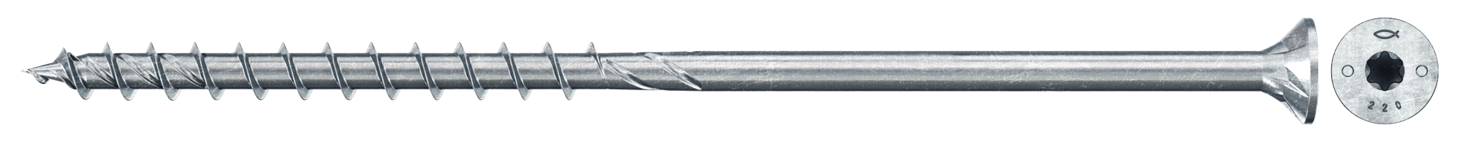 fischer PowerFast FPF II CTP 10,0 x 160 BC 50 Senkkopf mit Innenstern TX Teilgewinde galvanisch verzinkt blau passiviert