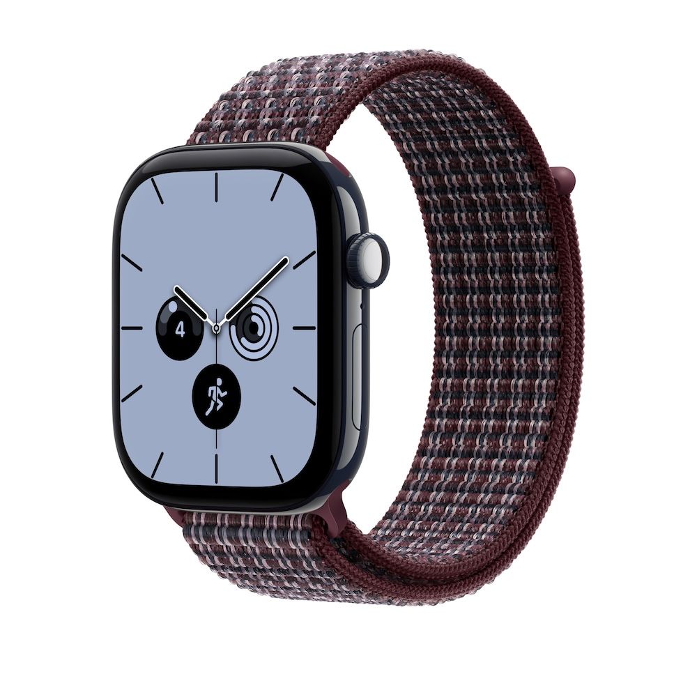 Apple Sport Loop Armband, Burgunder Kariert, 40mm